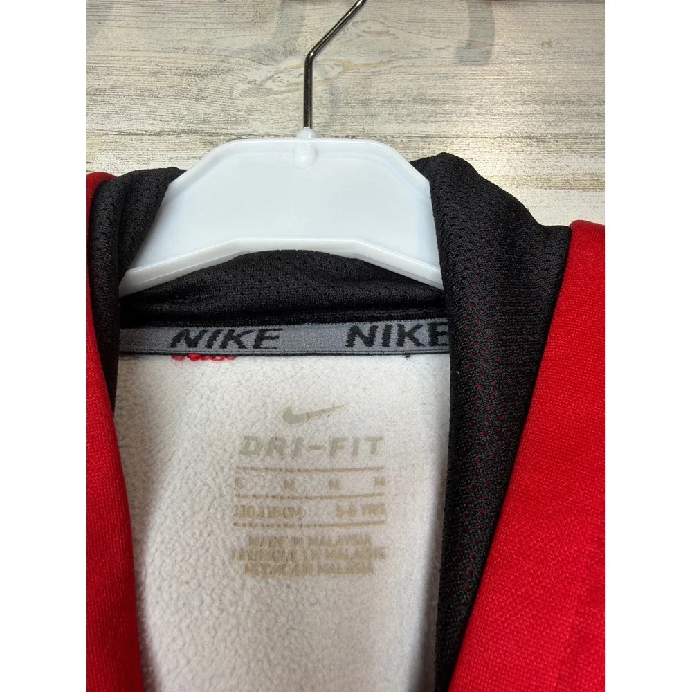 Nike Pullover Hoodie Boys 6 Red Black Graphic Therma-FIT Sportswear GUC*